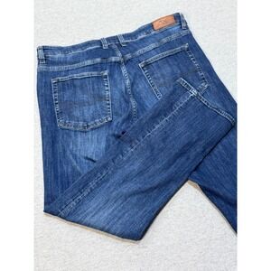 Rodd & Gunn Mens 38 Relaxed Fit Jeans Dark Wash Straight Leg Cotton Stretch
